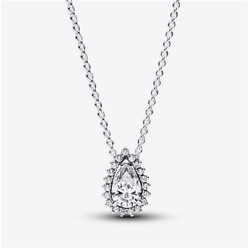 Pandora Sparkling Pear Halo Collier Necklace