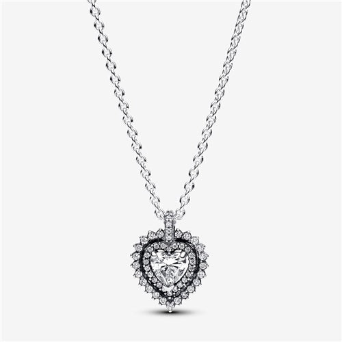 Pandora Sparkling Heart Halo Pendant Necklace