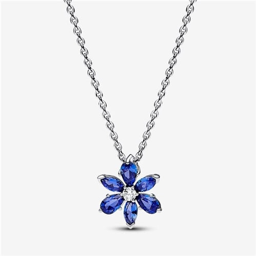 Pandora Sparkling Blue Herbarium Cluster Pendant Necklace