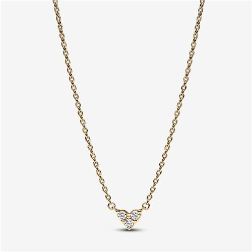 Pandora Triple Stone Heart Collier Necklace