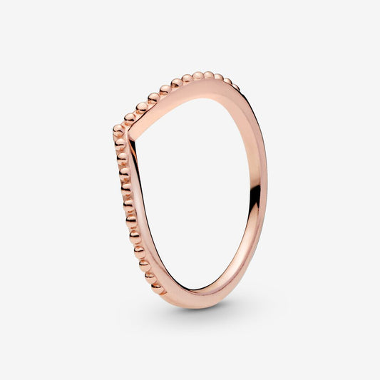 Pandora Rose Beaded Wishbone Ring