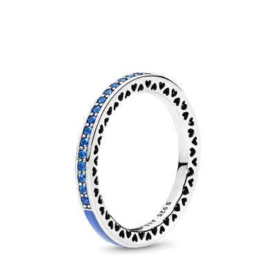 Blue Radiant Blue Hearts of PANDORA Ring