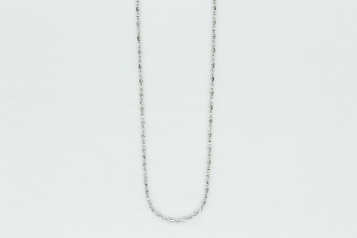 Oval Moon Cut Link Chain in Sterling Silver (2mm x 2mm)