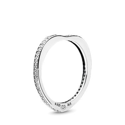 Sparkling Arcs of Love CZ Ring