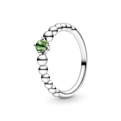 August Spring Green Beaded Ring