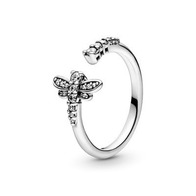 Sparkling Dragonfly Open Ring
