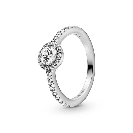 Classic Sparkle Halo Ring