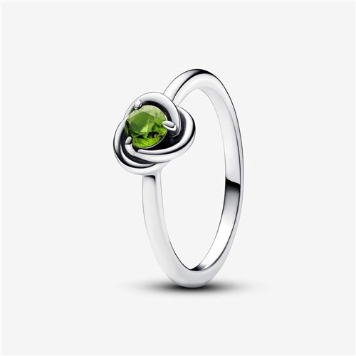 Pandora August Spring Green Eternity Circle Ring