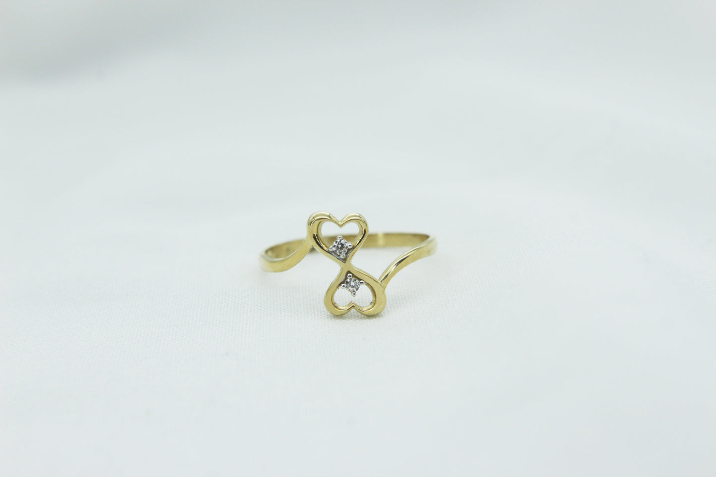 Heart to Heart Ring in 10K