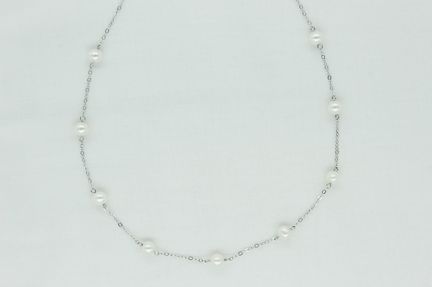 Pearl Droplet Necklace in Sterling Silver