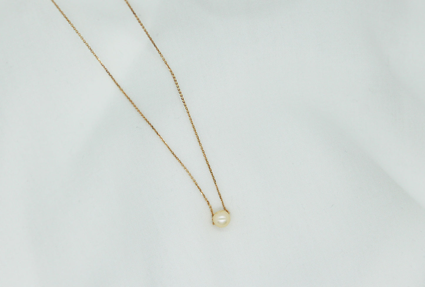 Small Pearl Necklace in 10K (6.6mm)