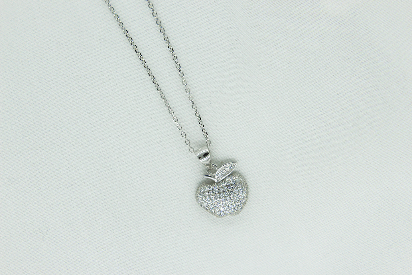 Pave Apple in Sterling Silver