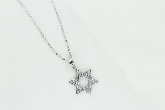 Star of David Necklace in Sterling Silver