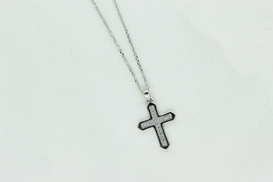 Pointy Cross Necklace in Sterling Silver