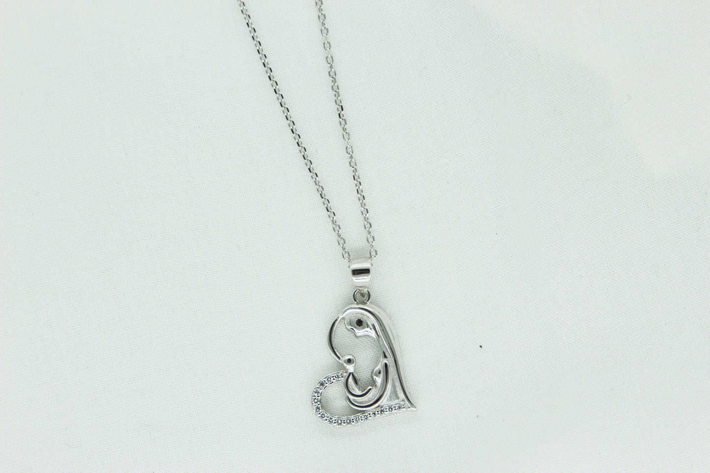 Mother & Child Necklace in Sterling Silver