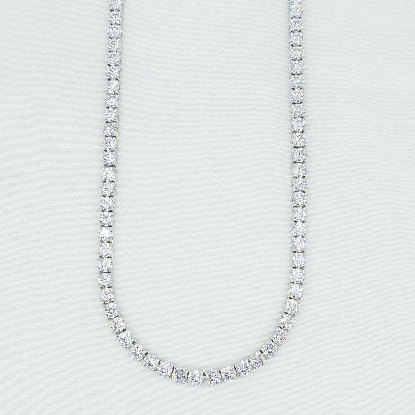 Round Iced Out Chain in Sterling Silver