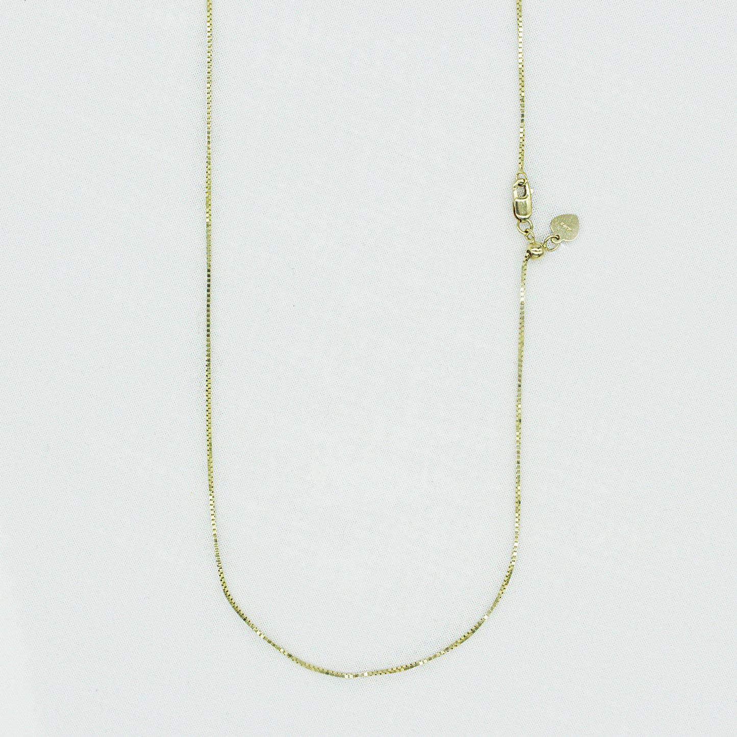 Adjustable Box Link Chain in Gold