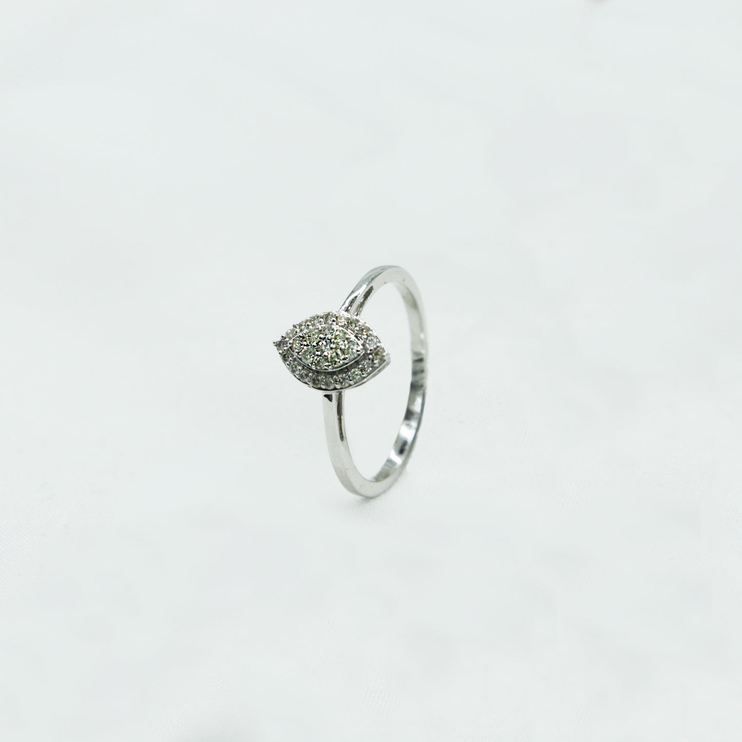 Elevated Pave Ring in 14K