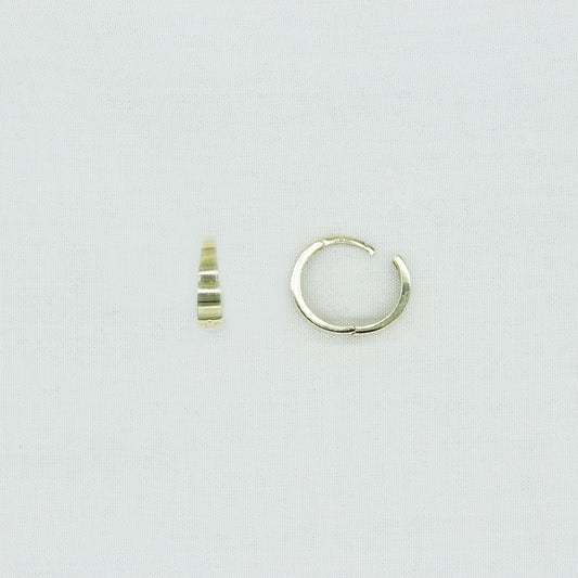 Tapered Flat Hoop Earrings in 10K