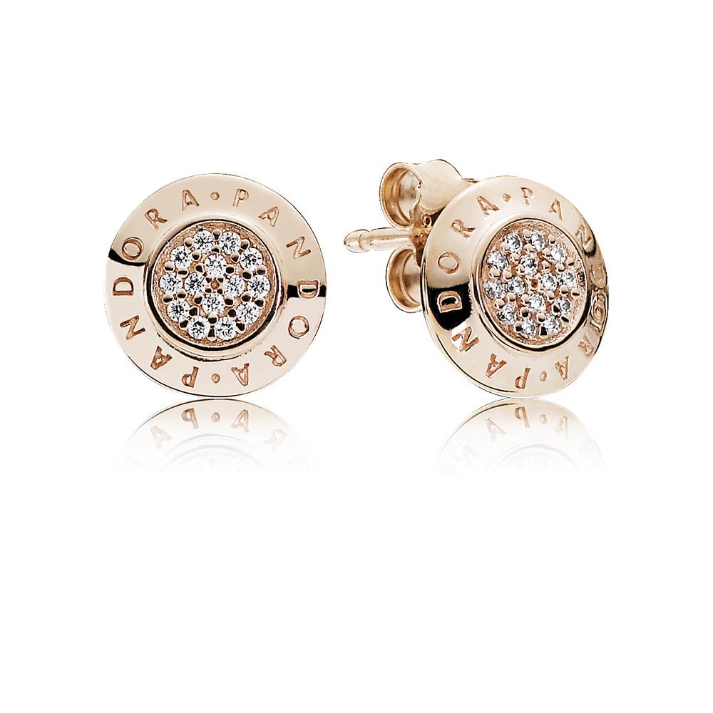 Sparkling Pandora Logo Stud Earring