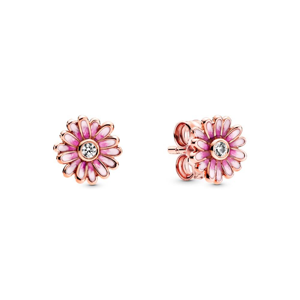 Pink Daisy Flower Stud Earring