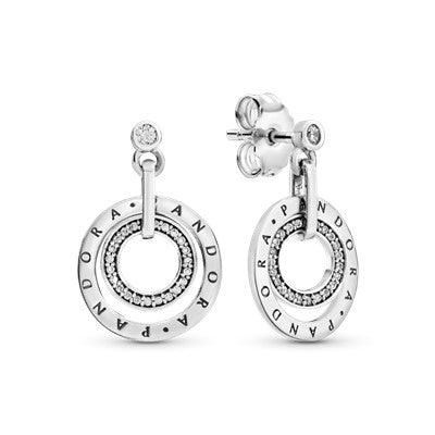 Pandora Logo Circle Stud Earring