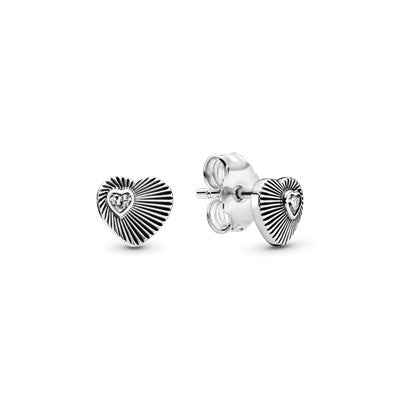 Heart Fan Stud Earring