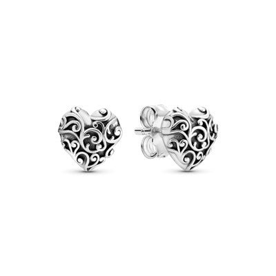 Regal Heart Stud Earring