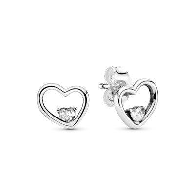 Asymmetrical Heart Stud Earring