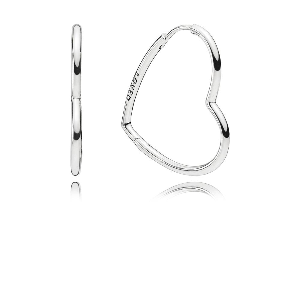 Asymmetrical Heart Hoop Earring