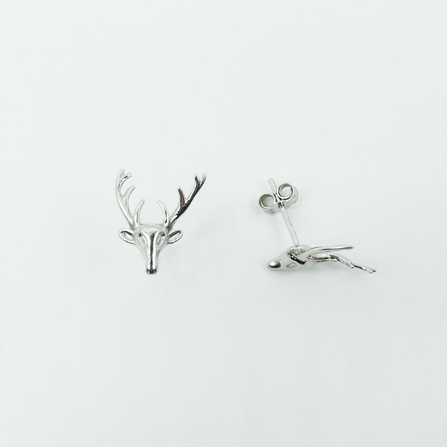 Mini Deer Studs in Sterling Silver