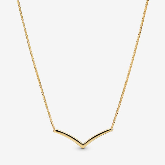 Polished Wishbone Necklace