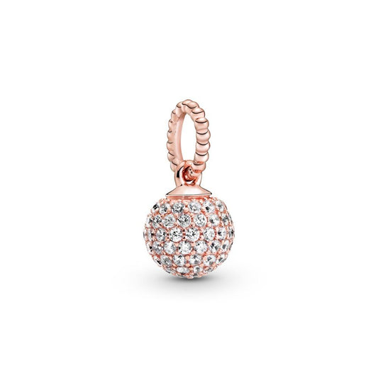 Rose Pave Ball Pendant