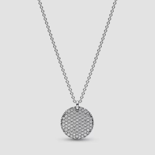 Pandora Timeless Pave Round Pendant Necklace