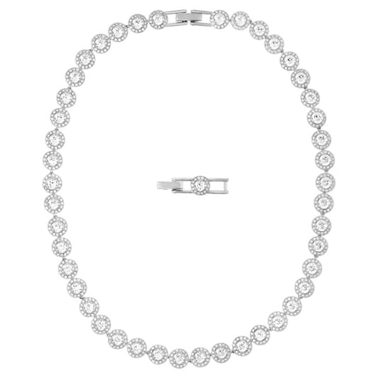 Swarovski Angelic necklace, White, Rhodium plated