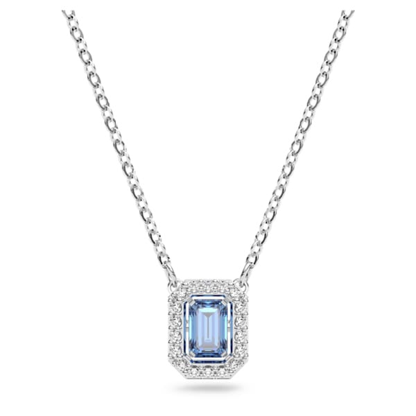 Swarovski Millenia necklace, Blue, Rhodium Plated