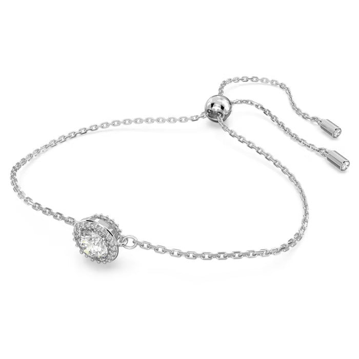 Constella Bracelet, Round Cut, White, Rhodium plated