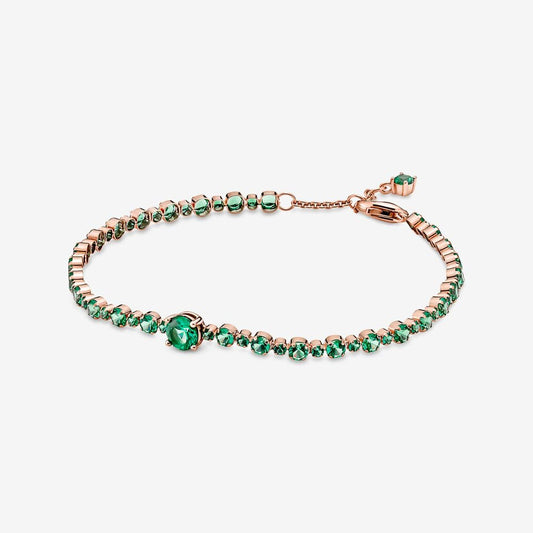 Sparkling Green Pave Tennis Bracelet