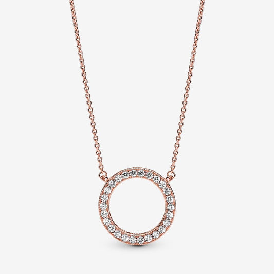Rose Circle of Sparkle Necklace