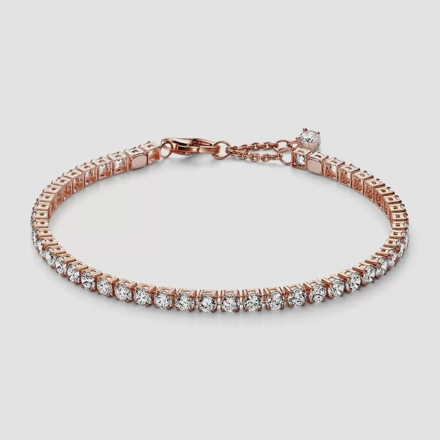 Sparkling Rose Tennis Bracelet