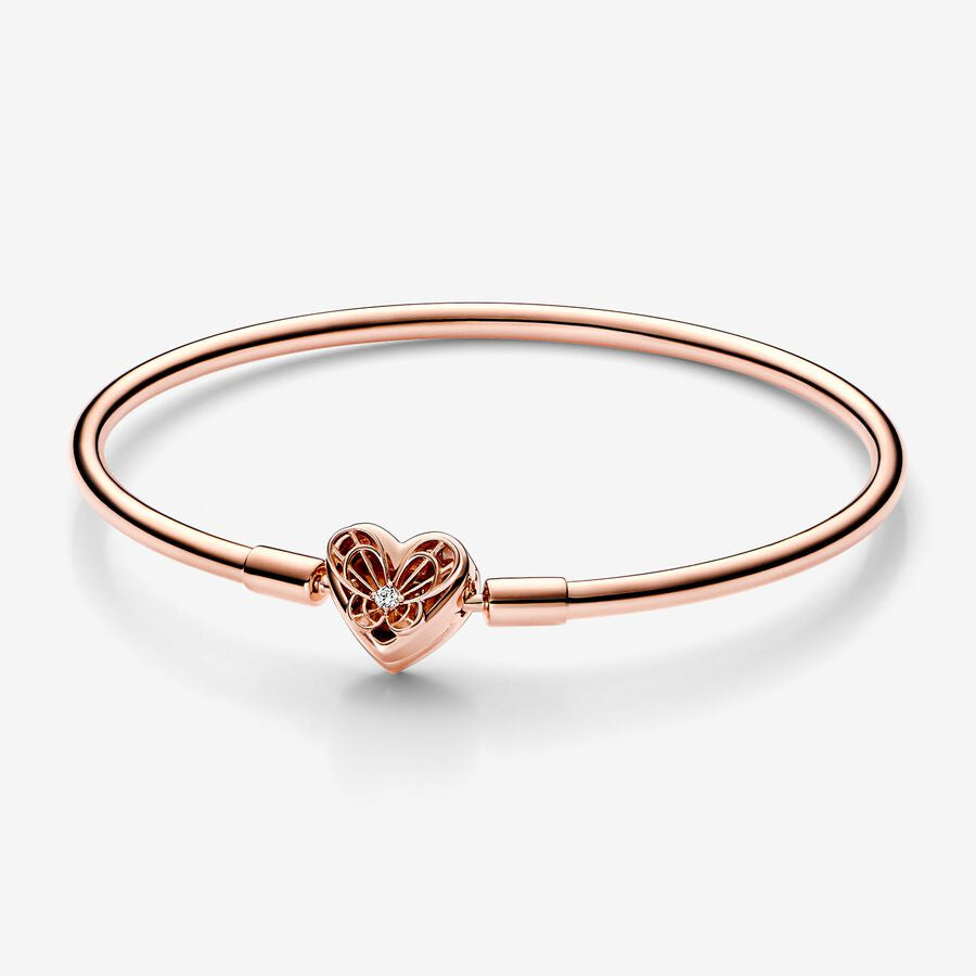 Pandora Rose Moments Heart & Butterfly Bangle