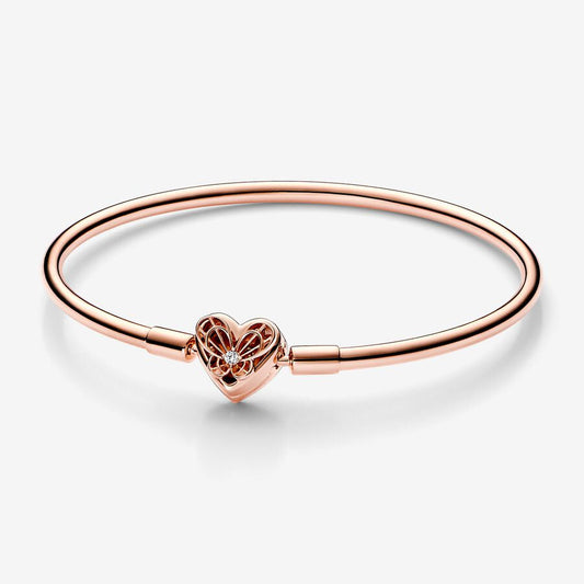 Pandora Rose Moments Heart & Butterfly Bangle