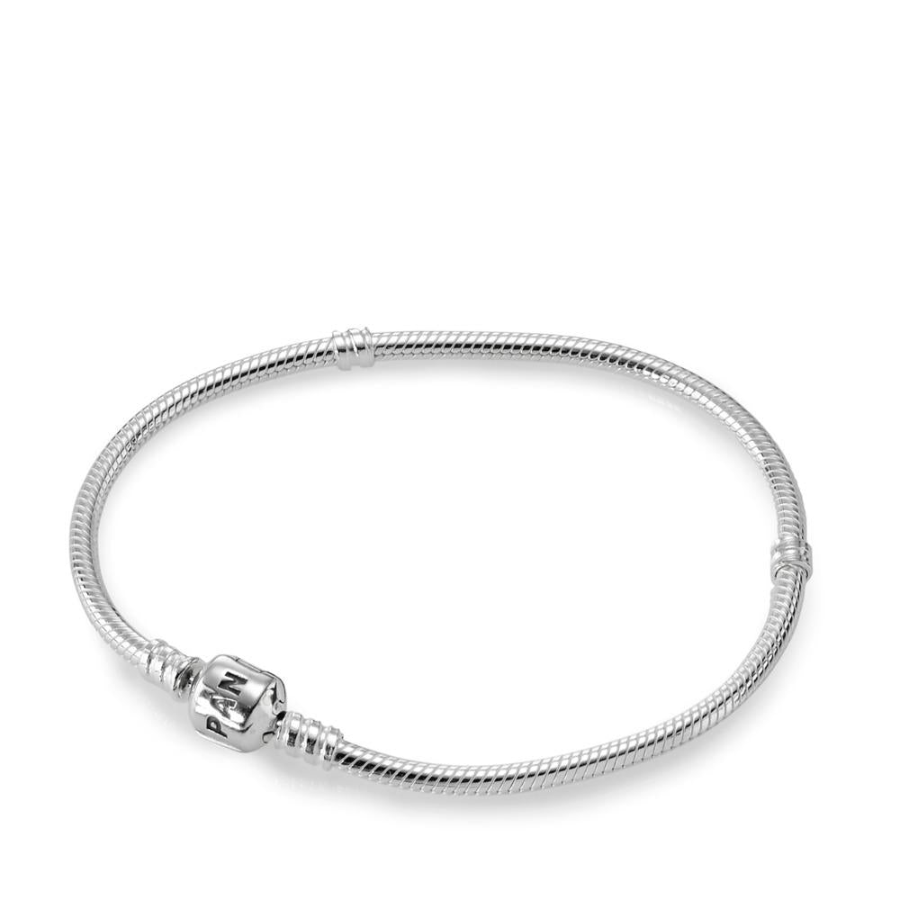 Pandora Silver Moments Snake Chain Original Barrel Clasp Bracelet