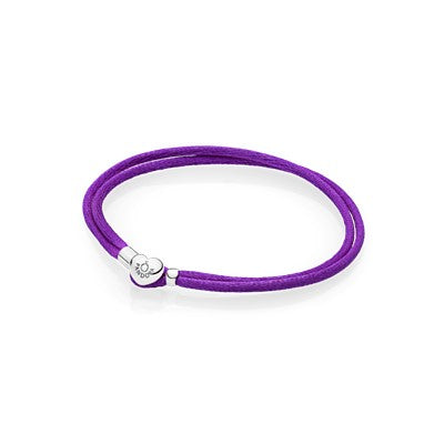 Pandora Purple Fabric Double Cord Bracelet