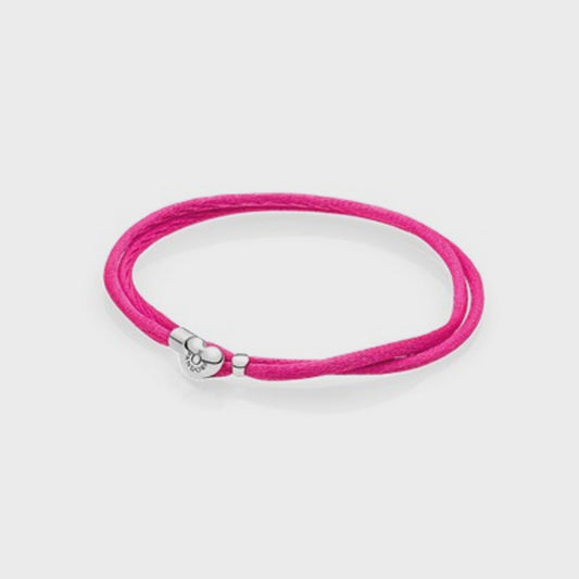 Pandora Pink Frabic Double Cord Bracelet