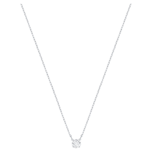 Swarovski Attract necklace, White, Rhodium plated
