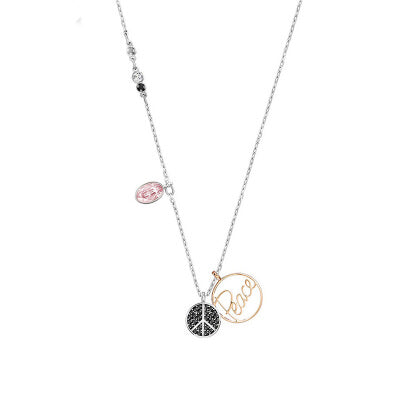 Swarovski Glowing Peace Necklace, Mixed-coloured, Mixed Plating