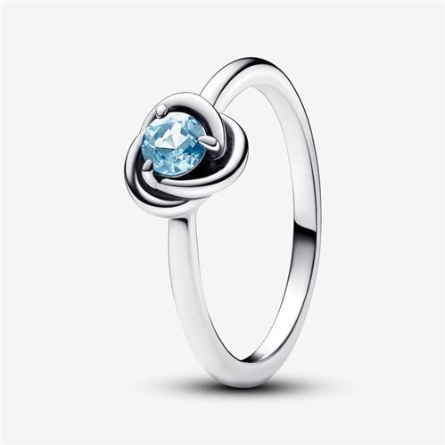 Pandora Sea Aqua Blue Eternity Circle Ring