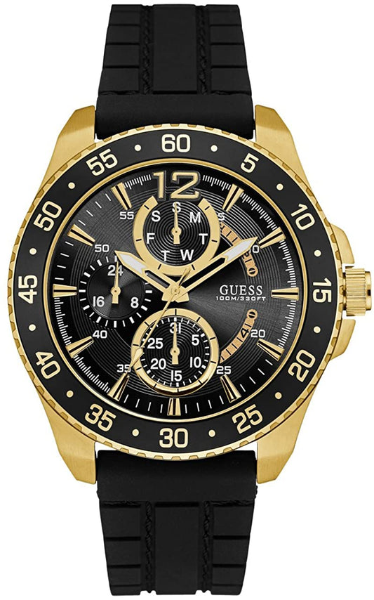 Guess 46MM Black Silicone  W0798G3