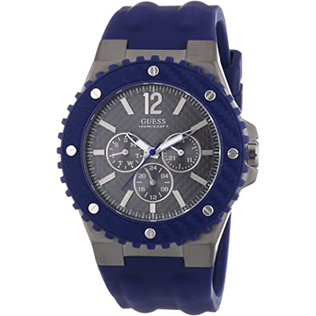 Guess 46MM Blue Silicone  W11619G2